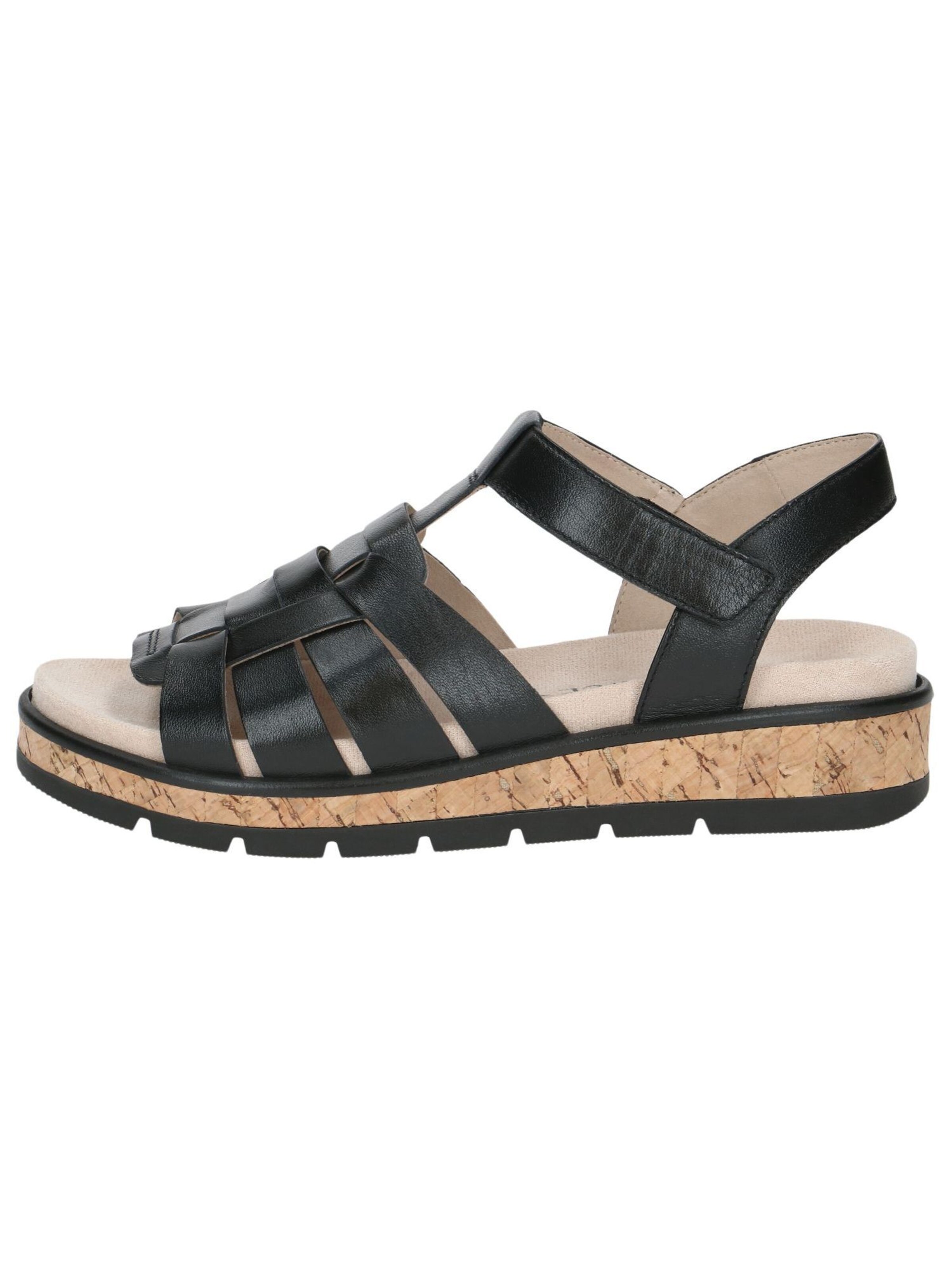 CAPRICE Strap Sandals in Black