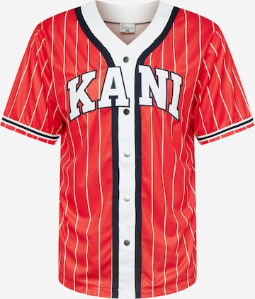 Karl Kani Button Up Shirt in Red: front