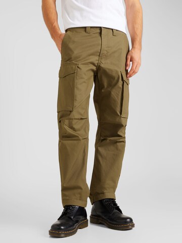 Regular Pantalon cargo G-Star RAW en vert : devant