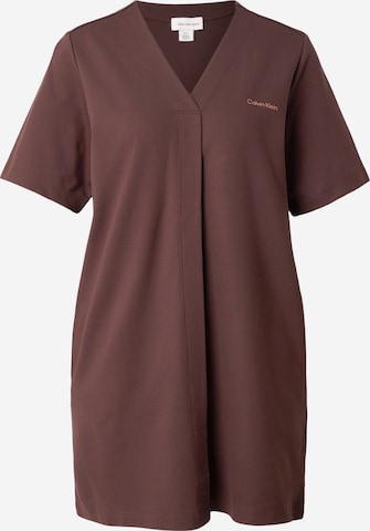 Calvin Klein Jeans Obleka 'PUNTO MILANO' | rjava barva: sprednja stran