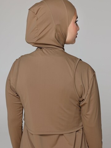SIYA Swimwear T-Shirt Badeanzug 'Hijab' in Braun