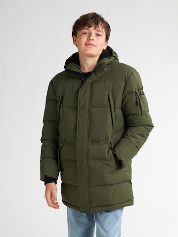 Manteau Petrol Industries en vert : devant
