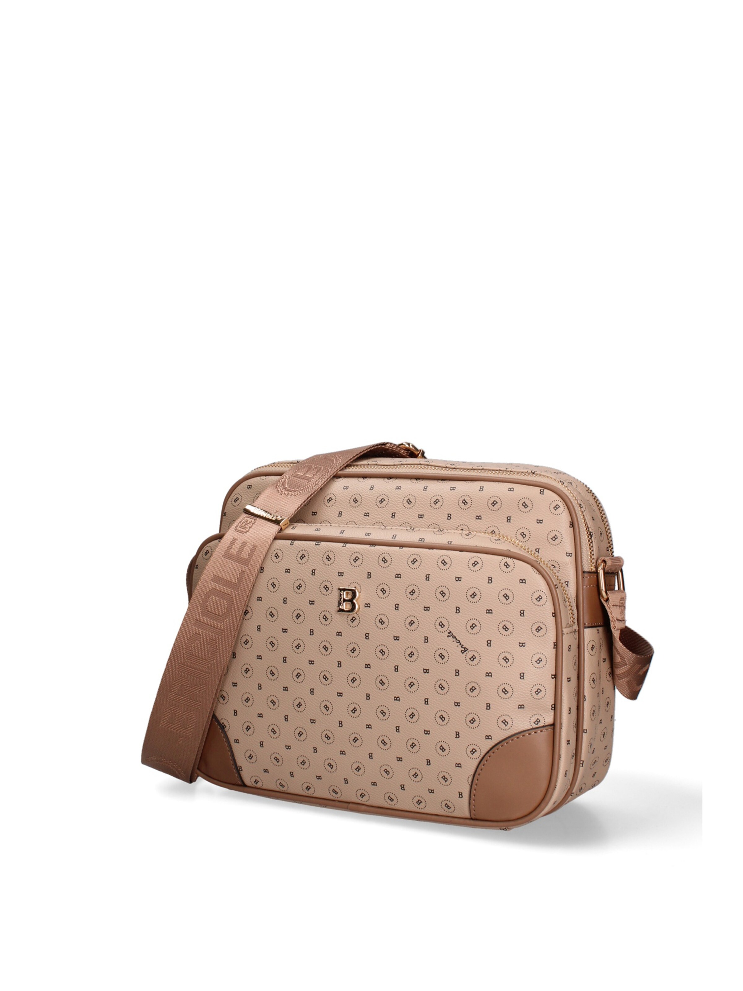 Borsa a spalla di Briciole in beige: frontale