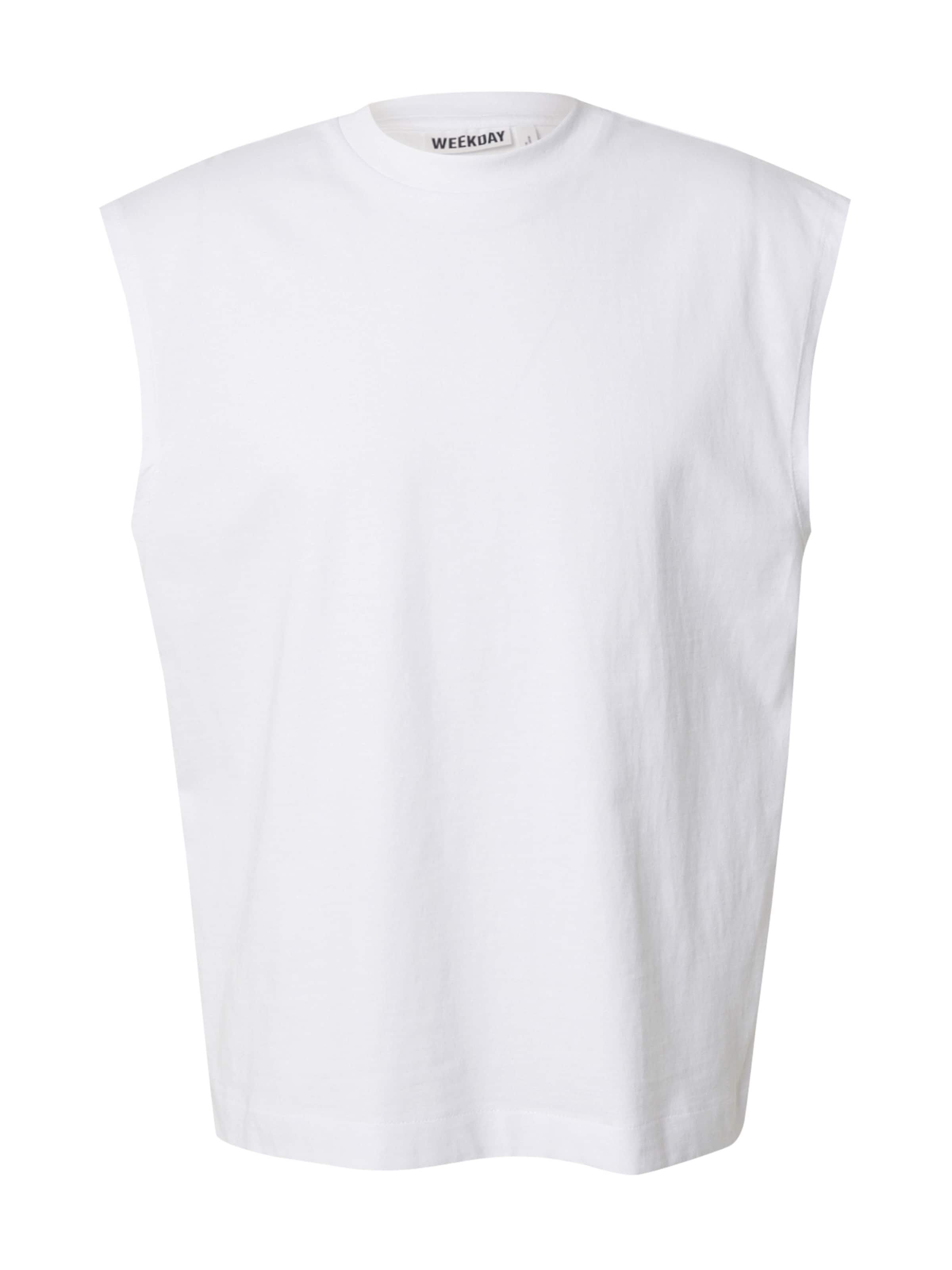 WEEKDAY Tričko – bílá: přední strana