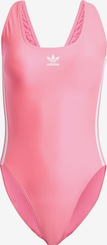 ADIDAS ORIGINALS Bustier Badeanzug 'Adicolor' in Pink: predná strana