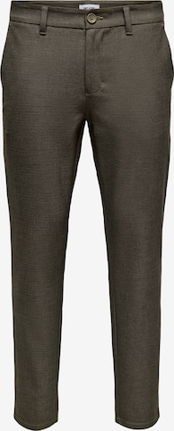 Only & Sons - Pantalón chino 'ONSBRAD' en marrón: frente