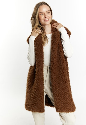 Gilet DreiMaster Vintage en marron : devant