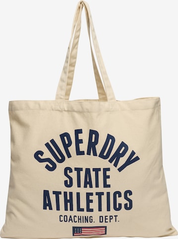 Cabas Superdry en beige : devant