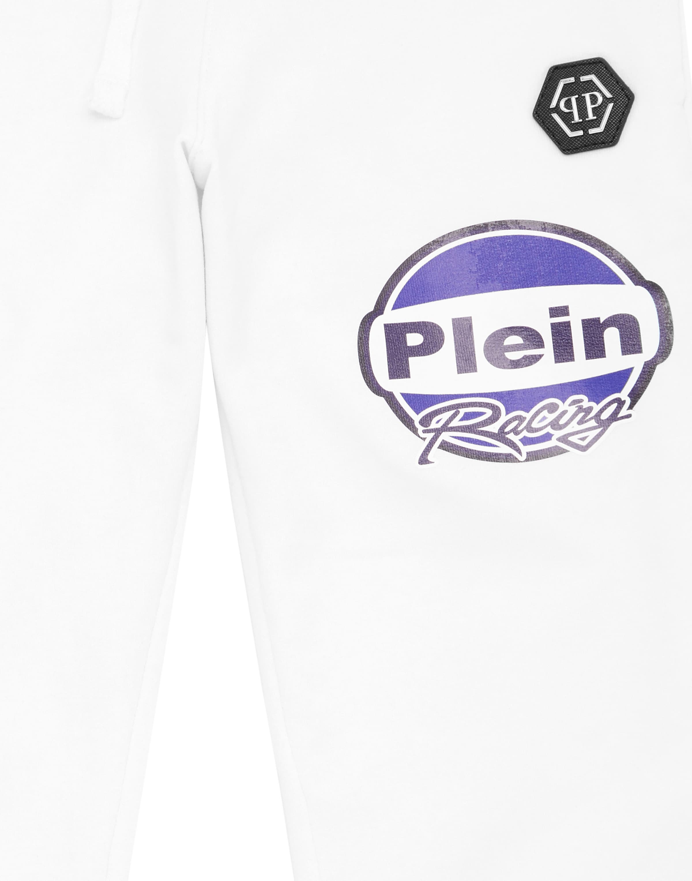 Philipp Plein Regular Broek 'Racing' in Wit