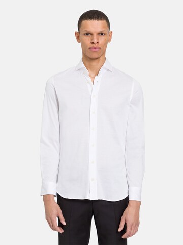 Baldessarini Slim fit Business Shirt 'Huge' in White: front