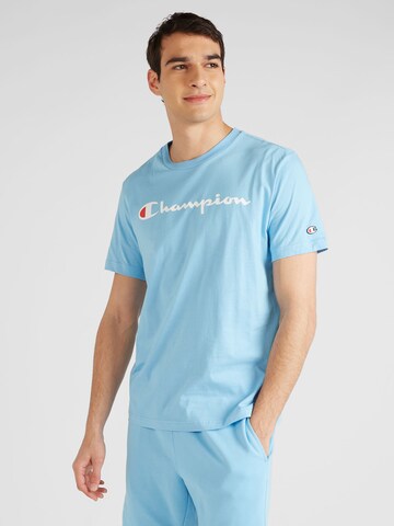 T-Shirt Champion Authentic Athletic Apparel en bleu : devant
