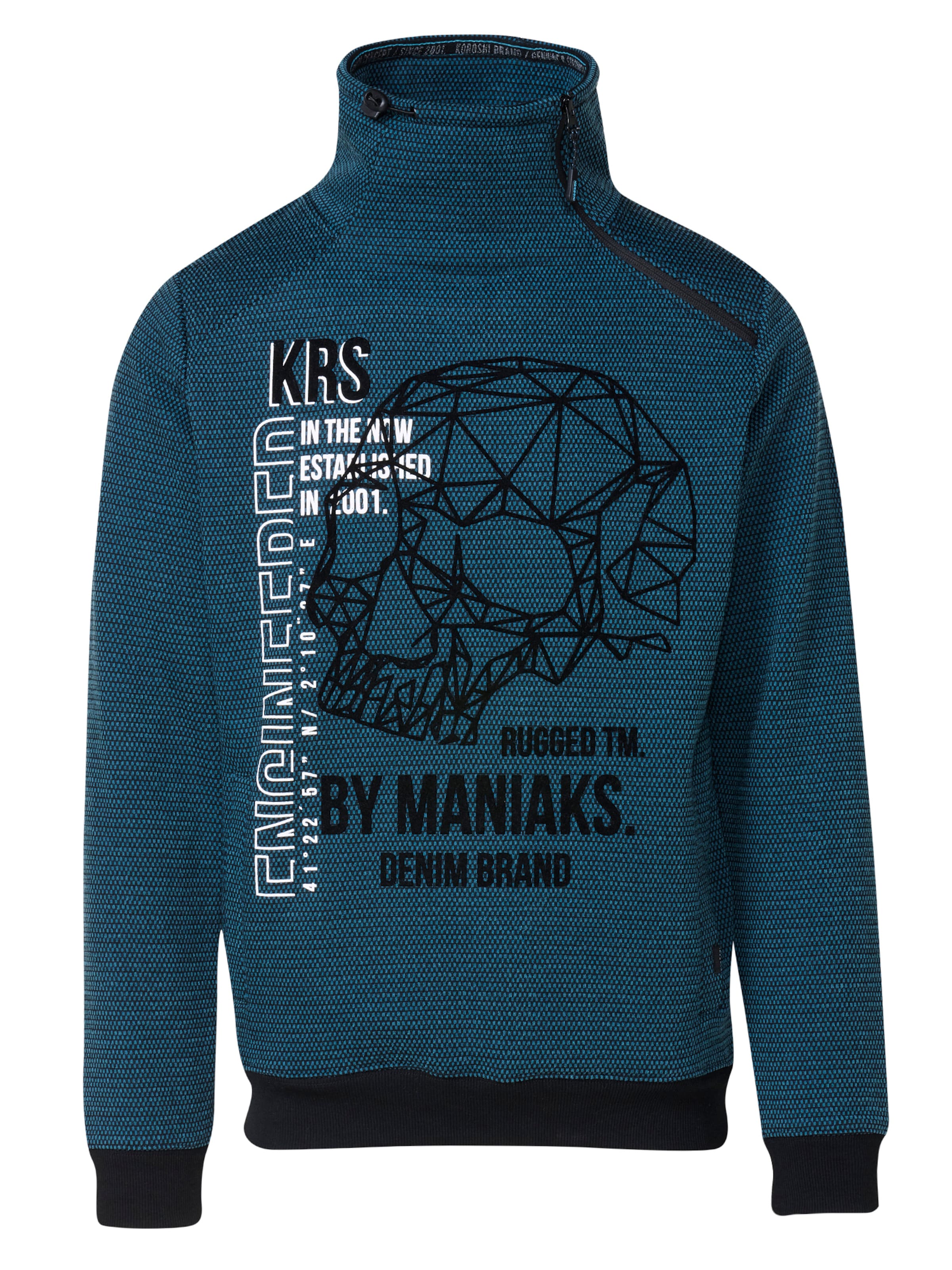 KOROSHI Μπλούζα φούτερ σε μπλε: μπροστά