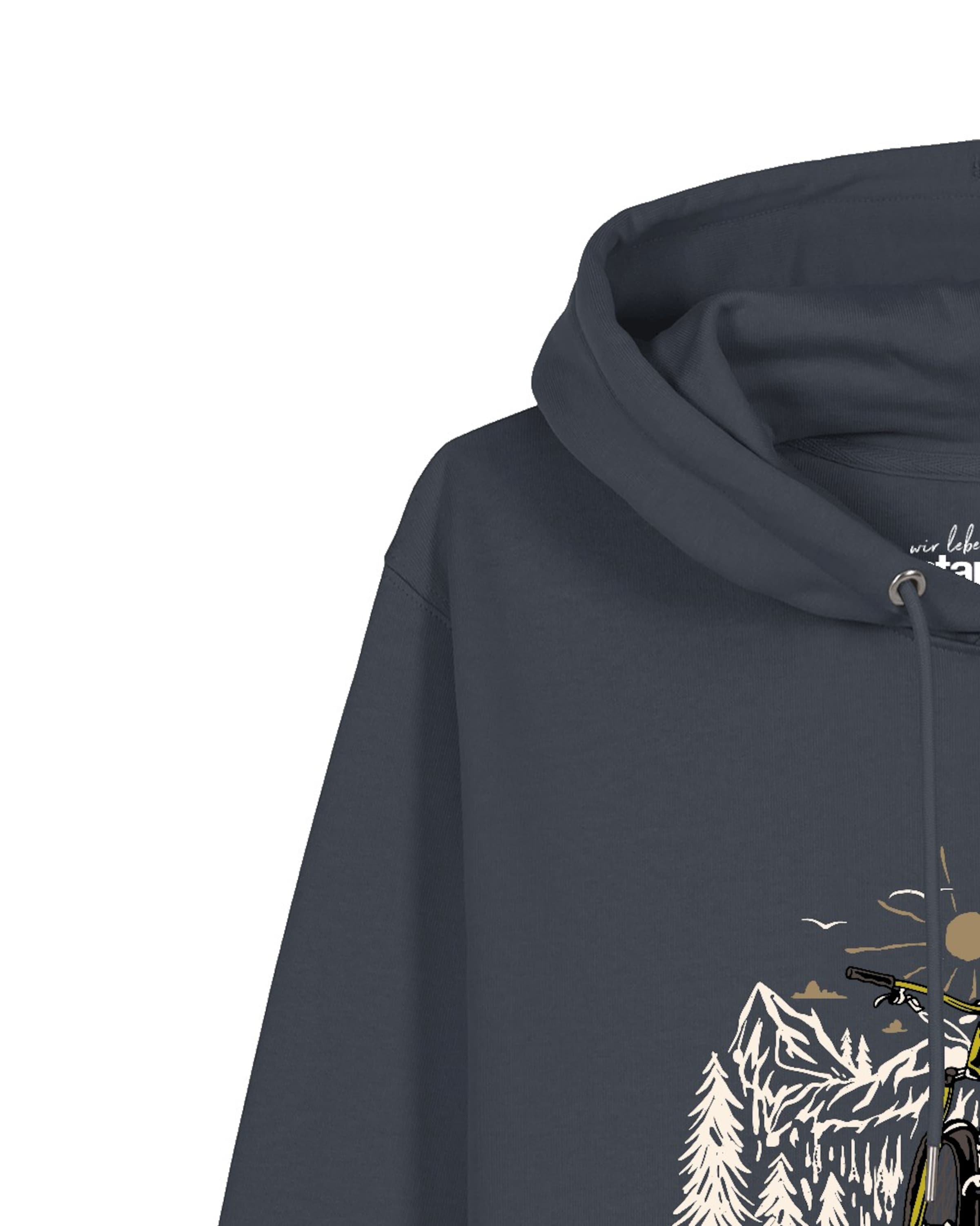 Watapparel Sweatshirt 'Mountainbike und Berge' in Grijs