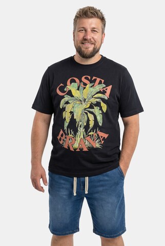 Men Plus Shirt in Black: front