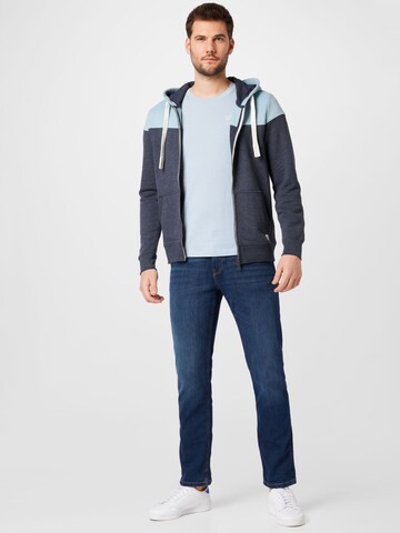 TOM TAILOR Regular Fit Sweatjacke in Grau