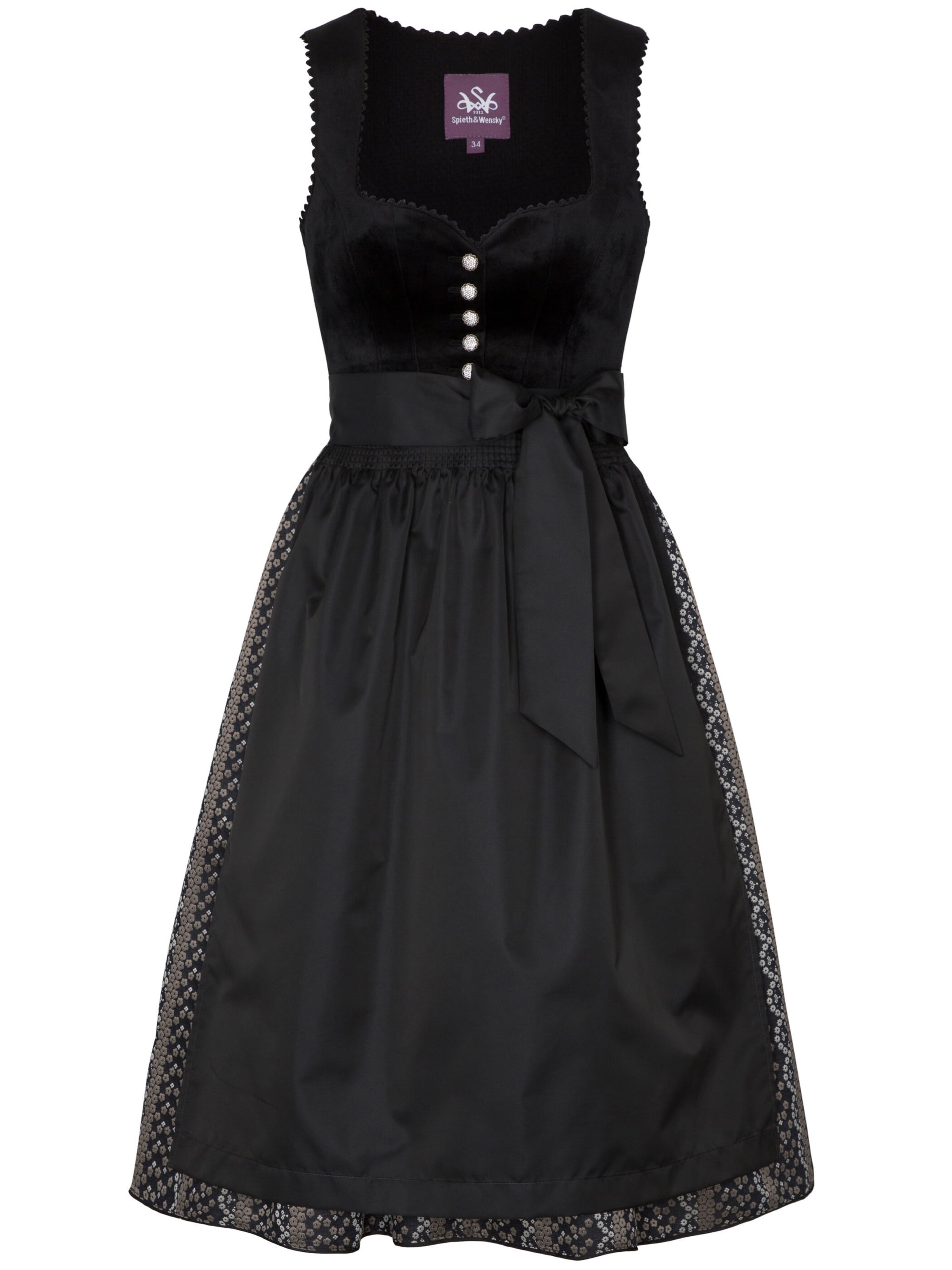 SPIETH & WENSKY Dirndl in Black: front