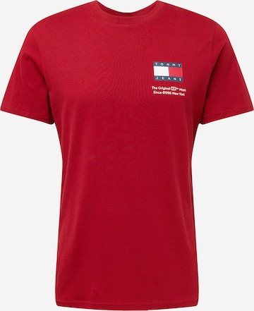 Tommy Jeans T-Shirt 'ESSENTIAL' in Rot: predná strana