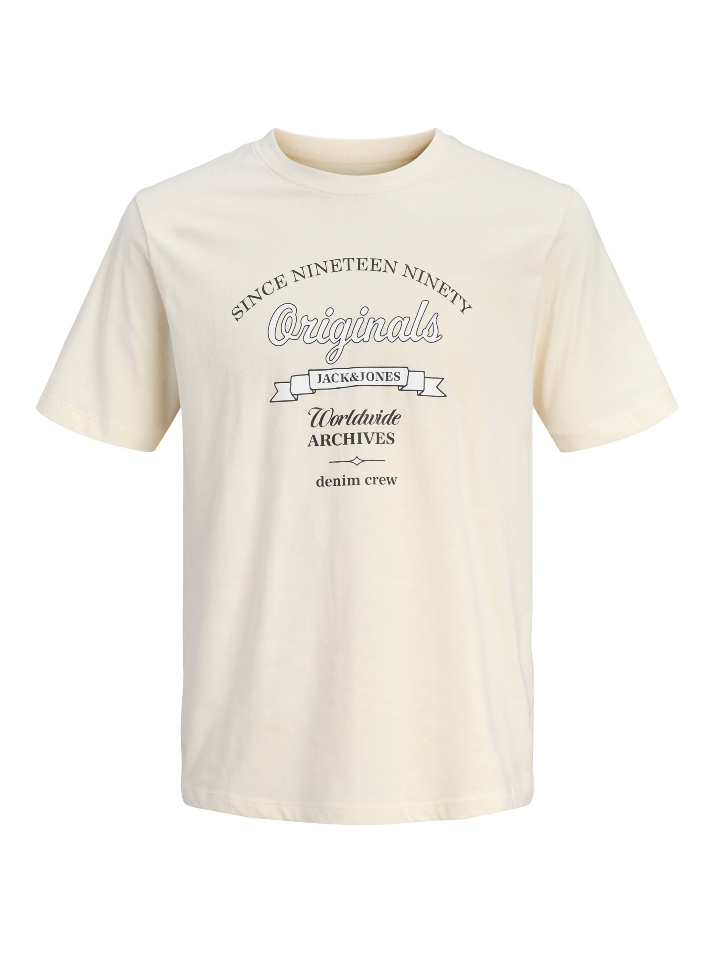 T-Shirt JACK & JONES en beige : devant