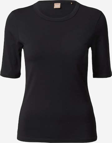 BOSS Black - Camiseta 'Efita' en negro: frente