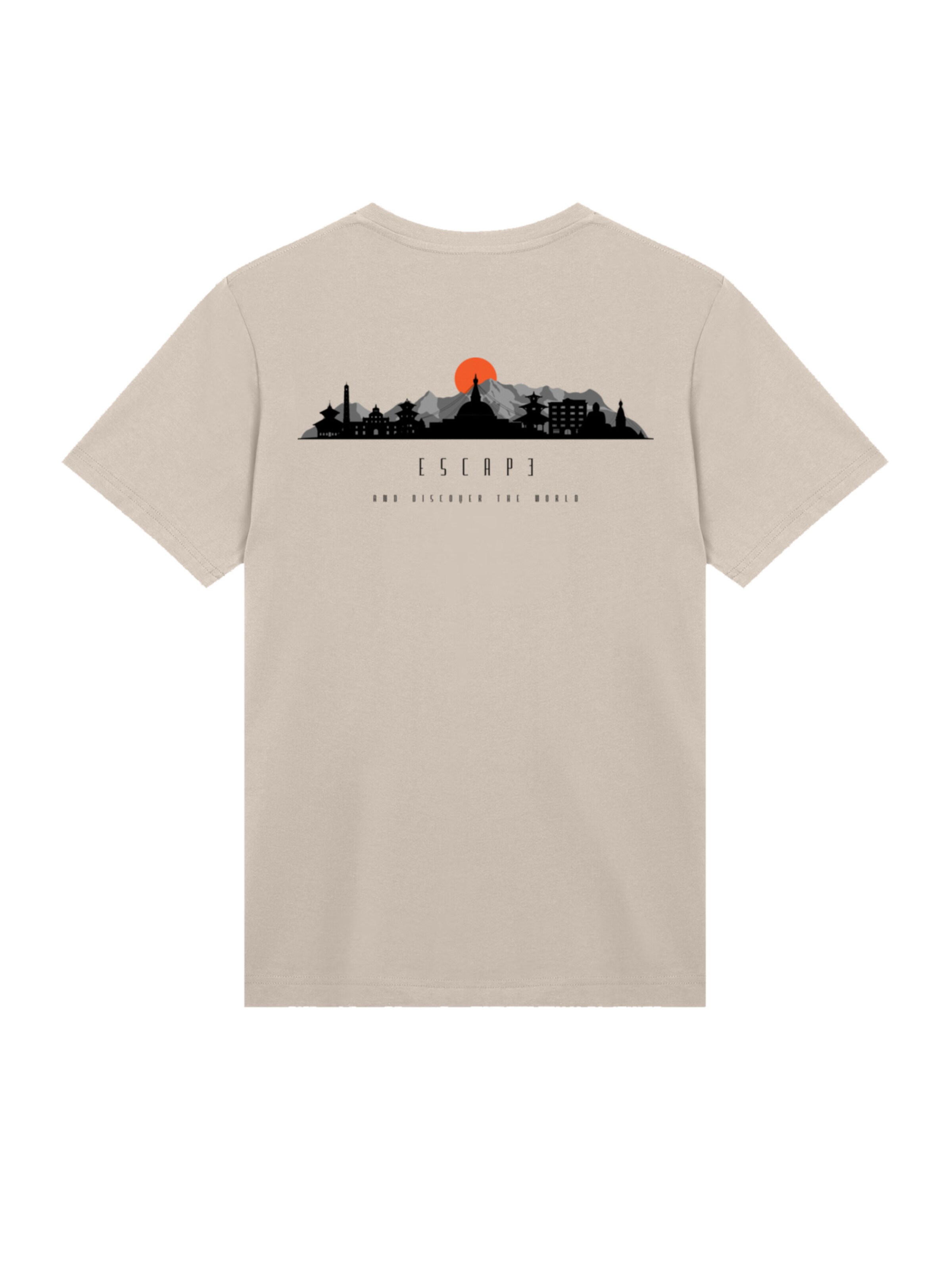 F4NT4STIC Shirt 'Escape Discover the World Asian Town' in Beige: front