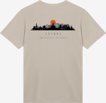 F4NT4STIC Shirt 'Escape Discover the World Asian Town' in Beige: front