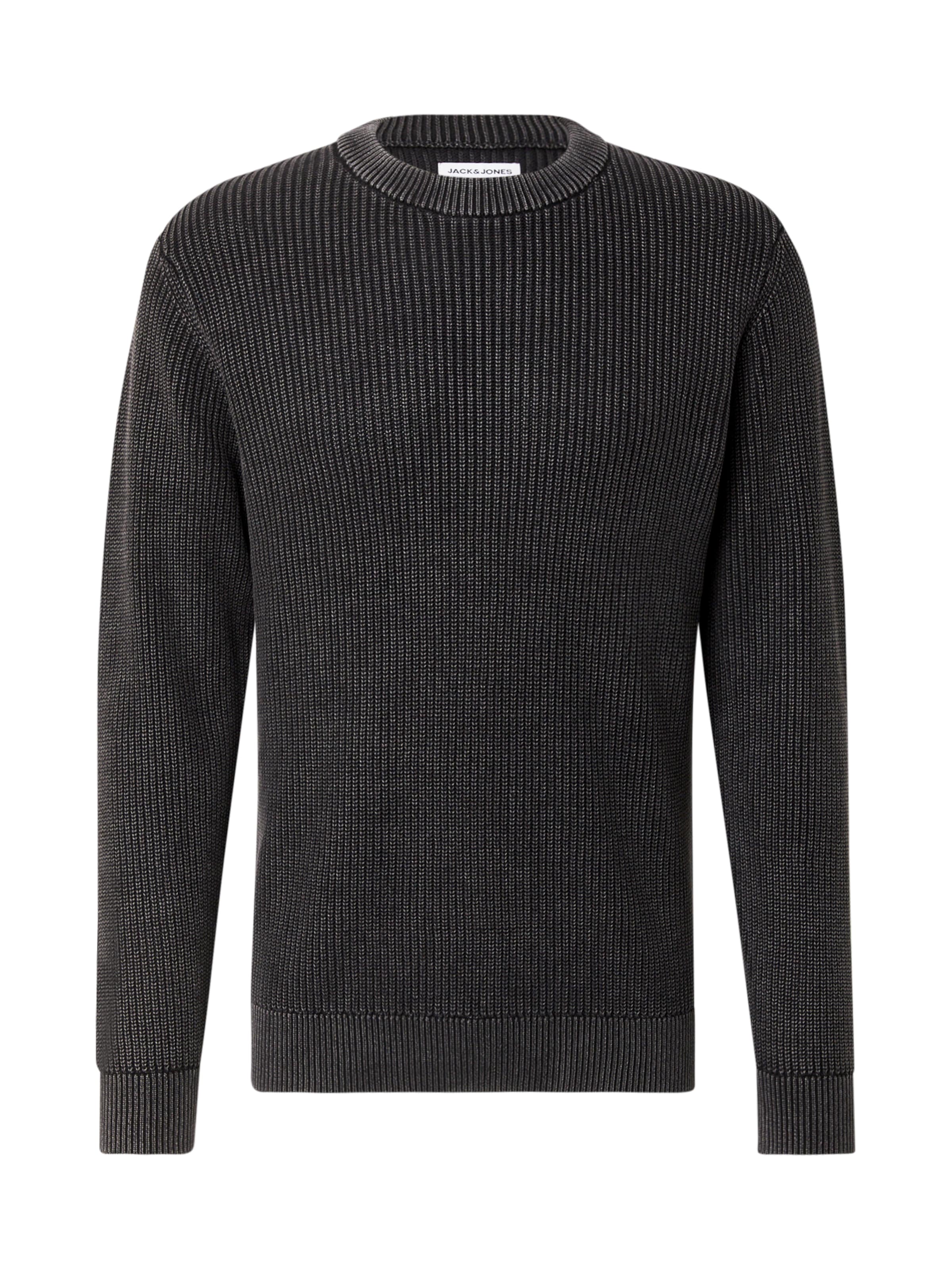 JACK & JONES Sweter 'JJTANAKA' w kolorze czarny: przód