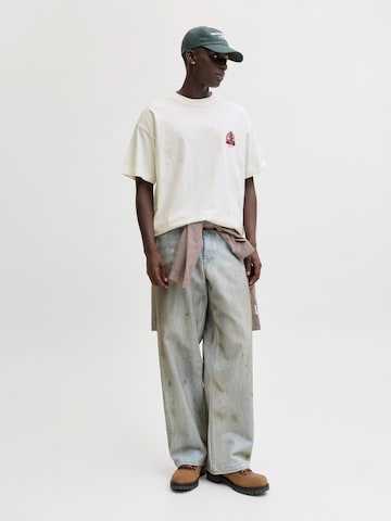 balta JACK & JONES Marškinėliai 'JORMAINE'