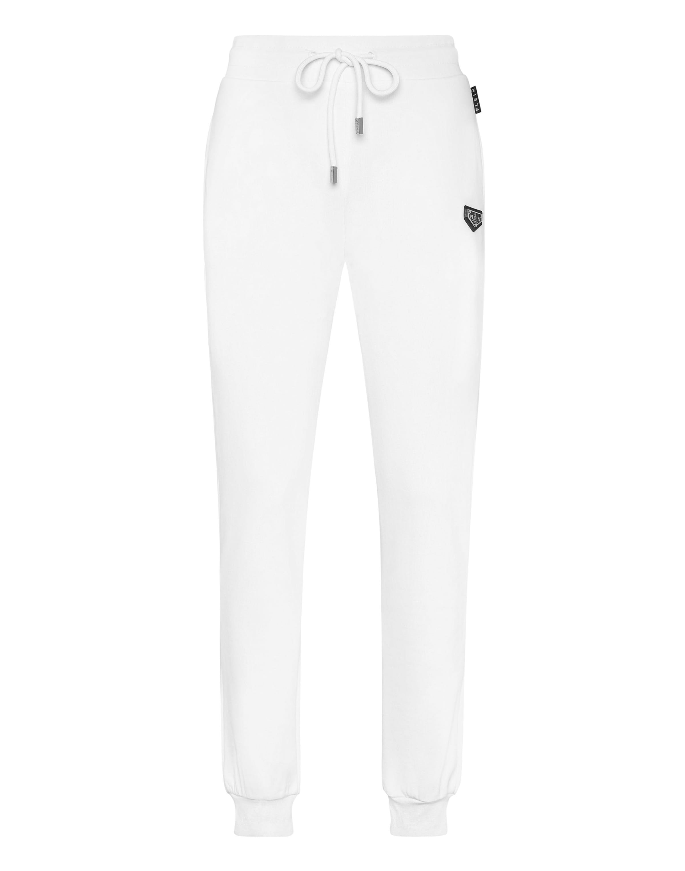 Philipp Plein Tapered Broek in Wit: voorkant