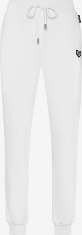 Philipp Plein - Tapered Pantalón en blanco: frente