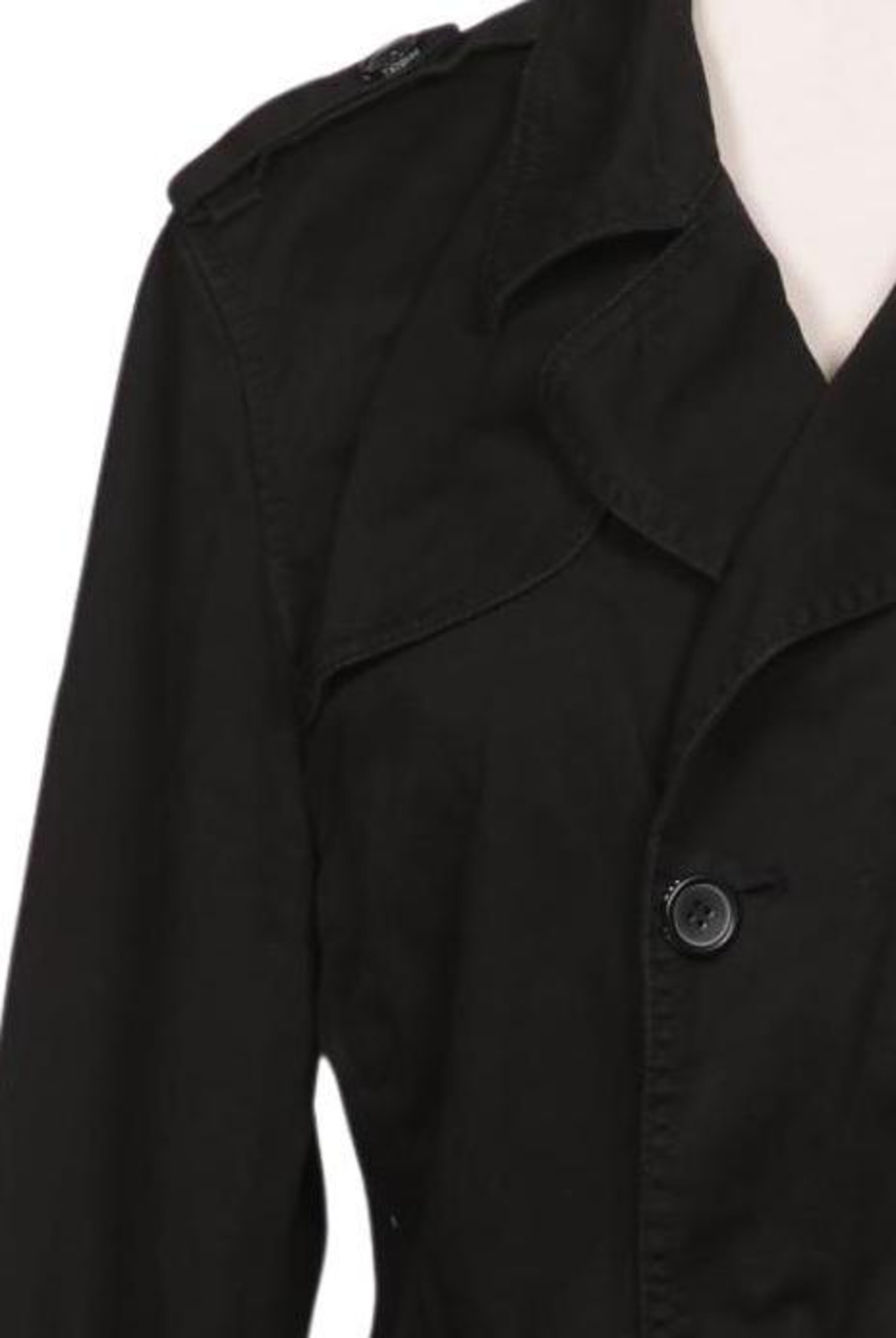 Bershka Mantel L in Schwarz