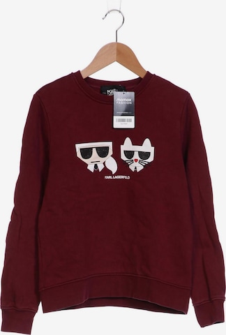 Karl Lagerfeld Sweatshirt & Zip-Up Hoodie in XS in Red: front