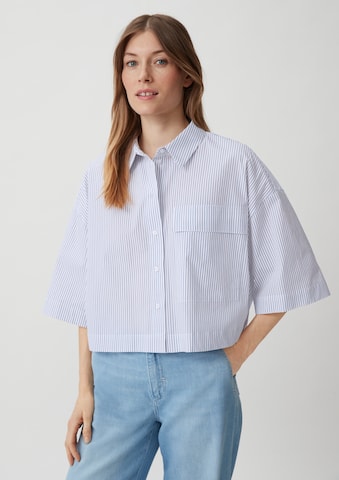 comma casual identity Blouse in Wit: voorkant