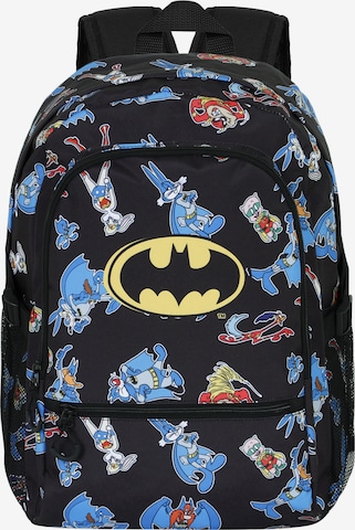 Warner Bros. Backpack 'Looney Tunes Batman Comic-Fan Fight 2.0' in Black: front