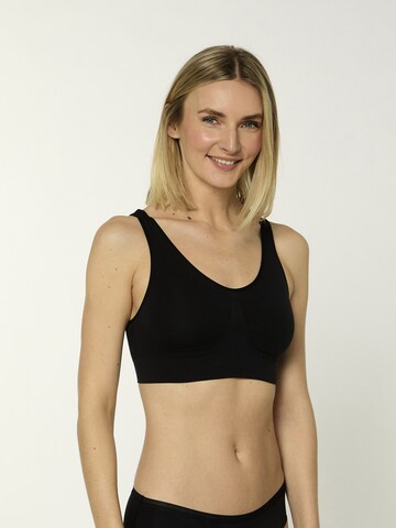 Nur Die Bralette Bra ' Soft Comfort ' in Black: front