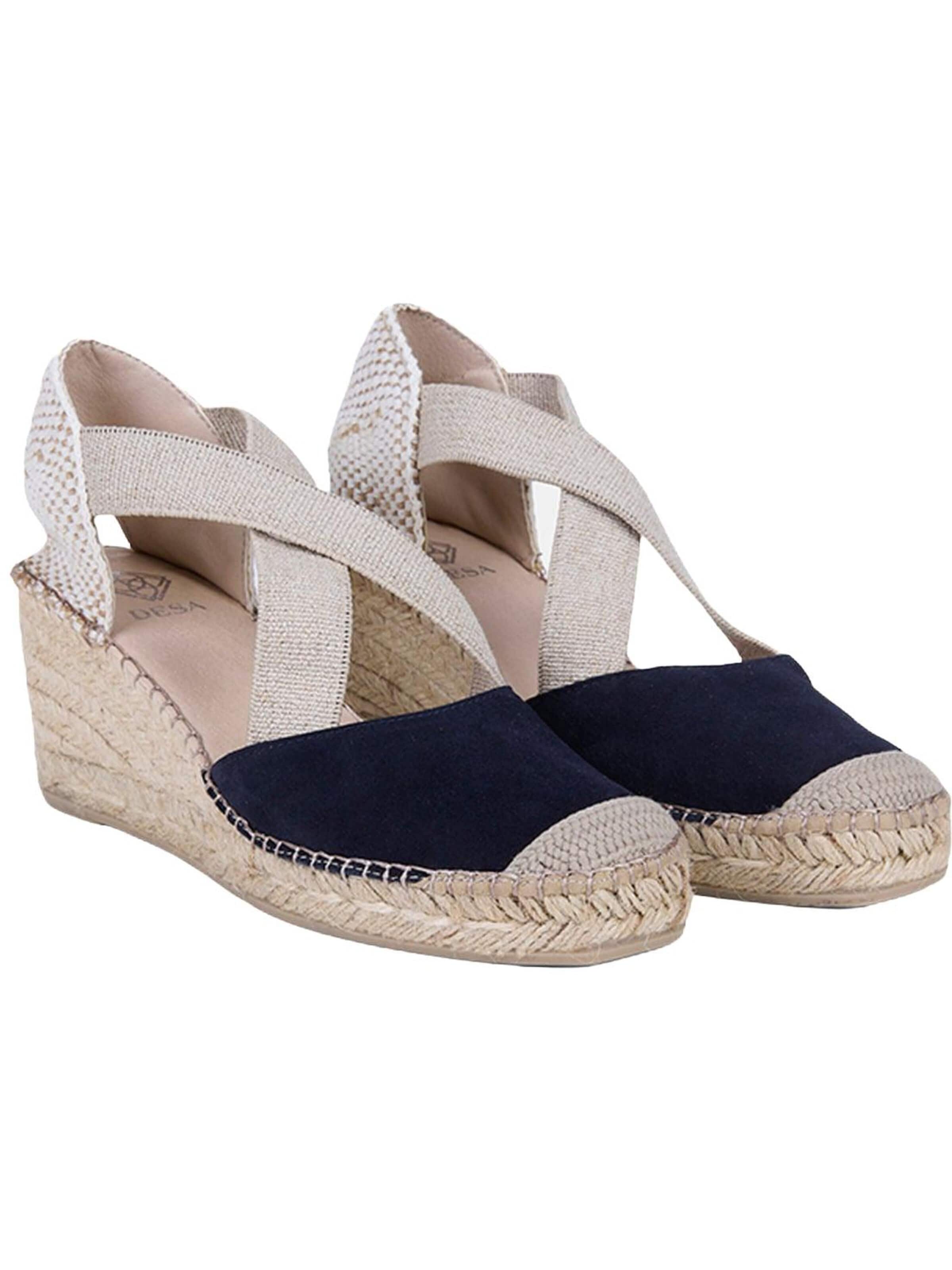Desa Espadrilles 'Keil-Espadrilles' in Blauw: voorkant