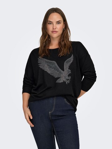 ONLY Carmakoma Shirt in Zwart: voorkant