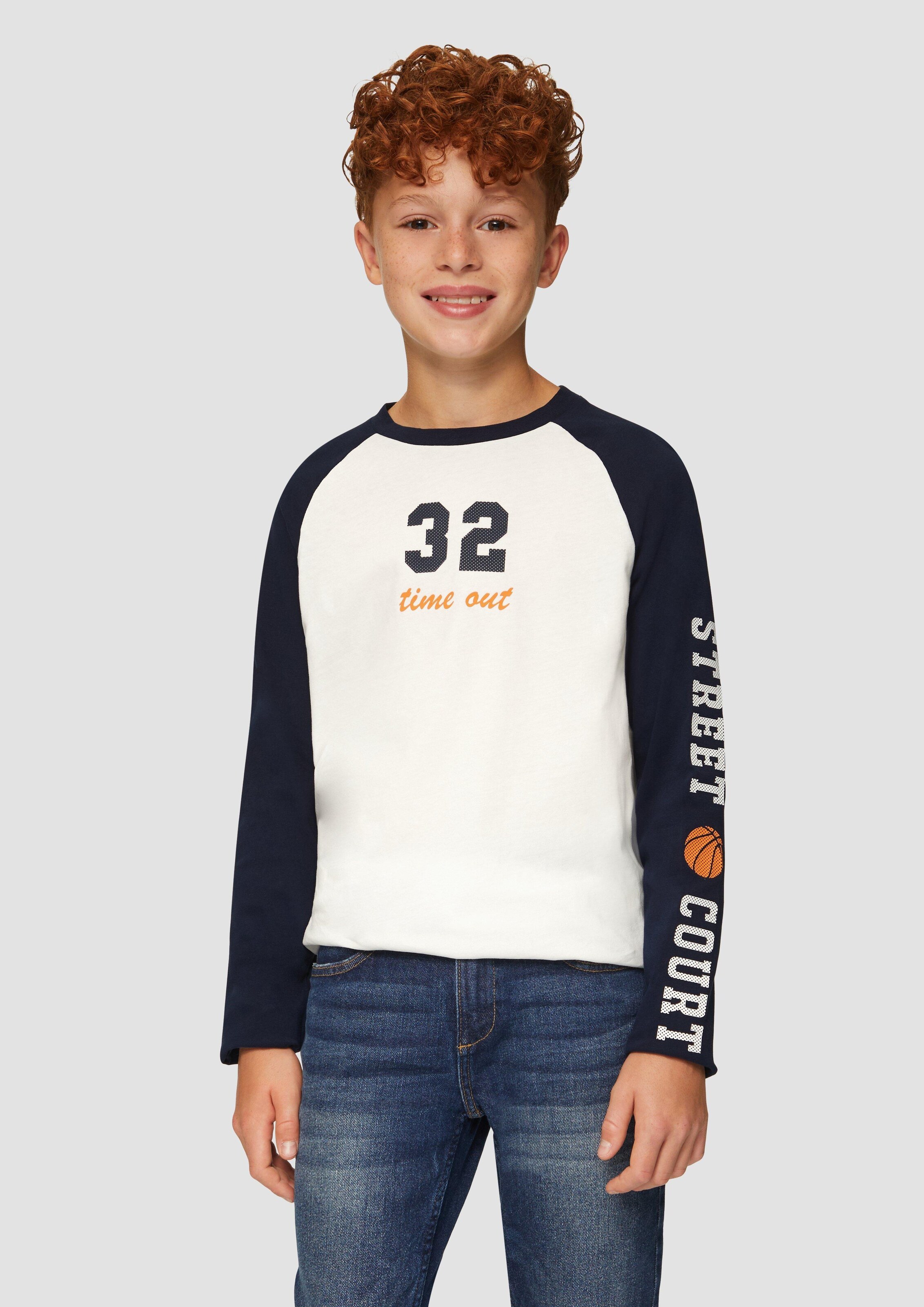 S.Oliver Baby-Jungen Langarm T-Shirt – Aus Weicher Baumwolle, Mit Hundemotiv, Druckknöpfe Am Ausschnitt