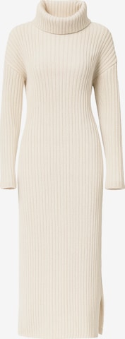 Robes en maille Elara en beige : devant