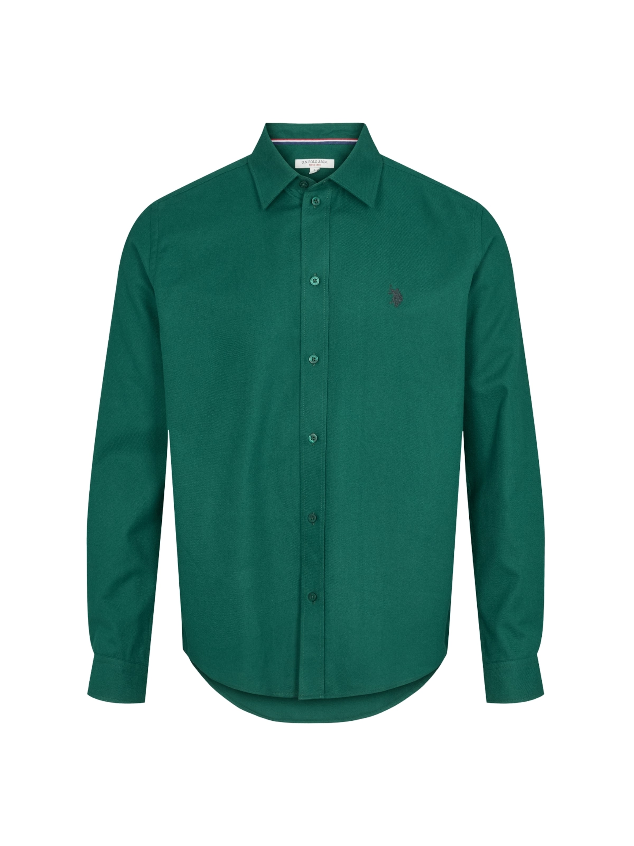 U.S. POLO ASSN. Overhemd 'UMRagn' in Groen: voorkant