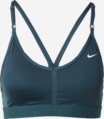 NIKE Sport bh 'Indy' in Groen: voorkant