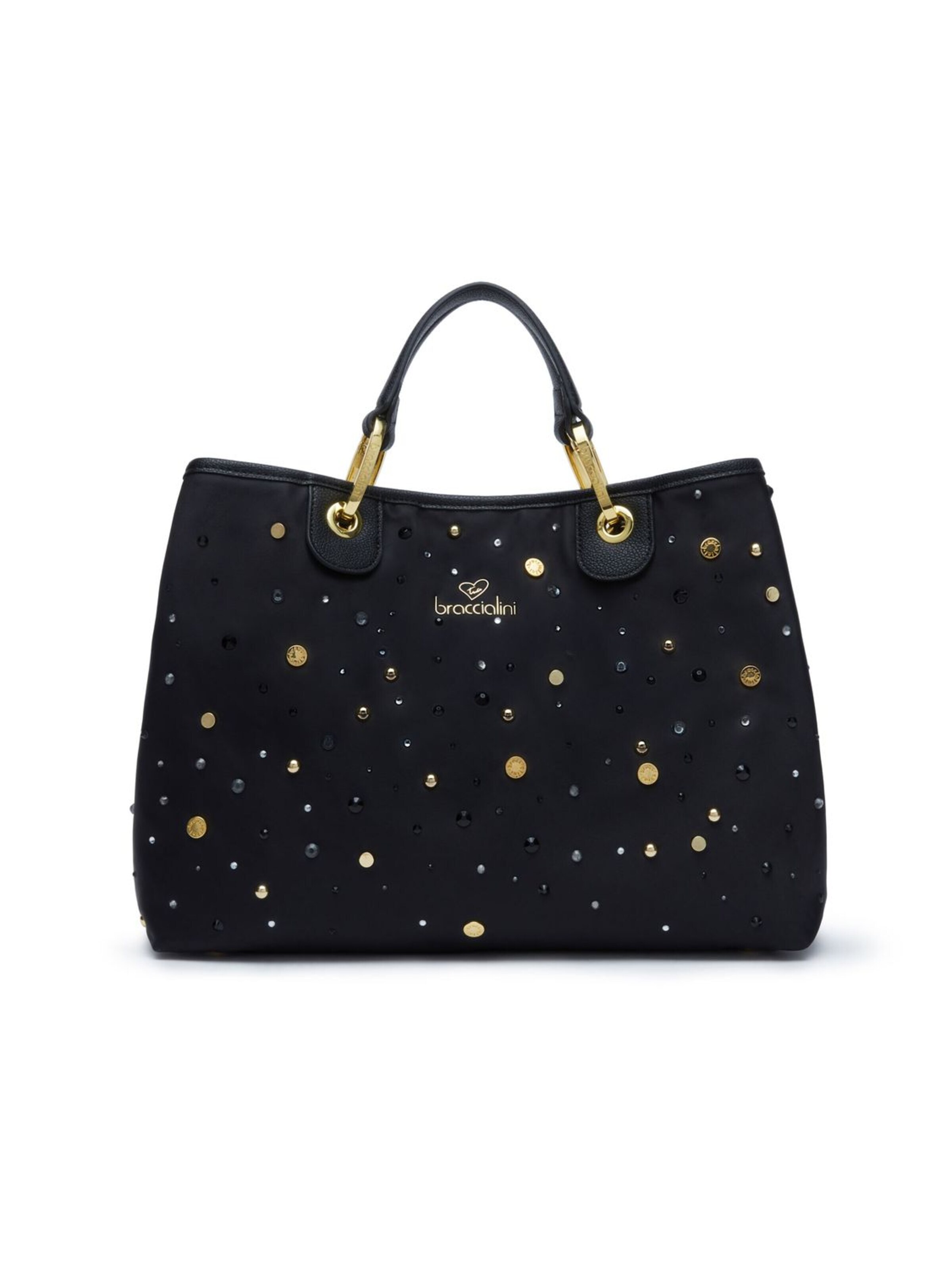 Borsa a mano 'Beth Strass' di Braccialini in nero: frontale