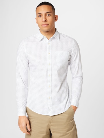 Dockers Slim fit Button Up Shirt in White: front