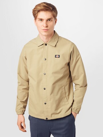 DICKIES Regular fit Tussenjas 'OAKPORT COACH' in Beige: voorkant