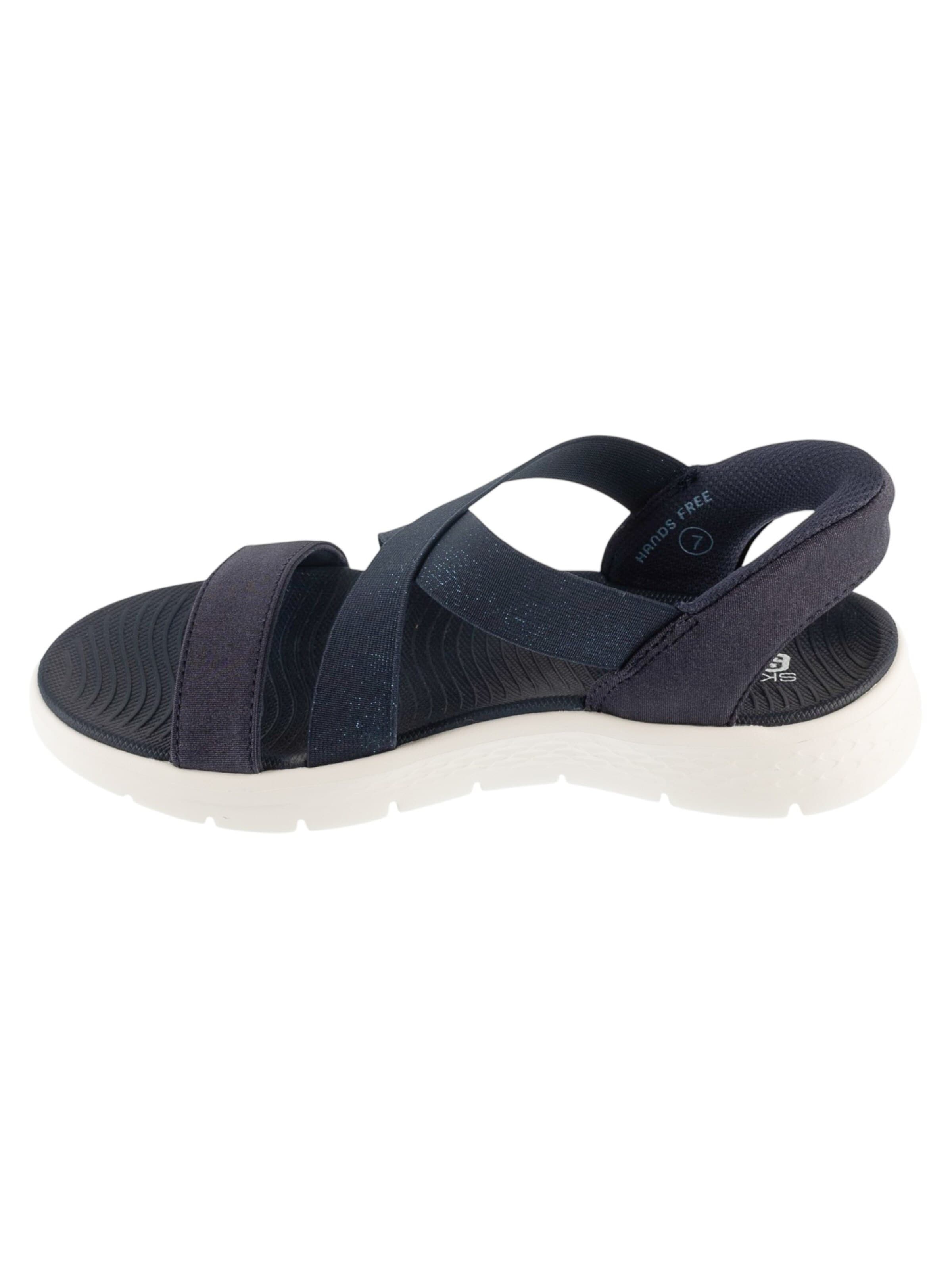 SKECHERS Sandale 'Skechers Slip-Ins: Go Walk Flex Sandal - Glimmer Up' in Blau: Vorderseite