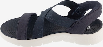 SKECHERS Sandale 'Skechers Slip-Ins: Go Walk Flex Sandal - Glimmer Up' in Blau: Vorderseite