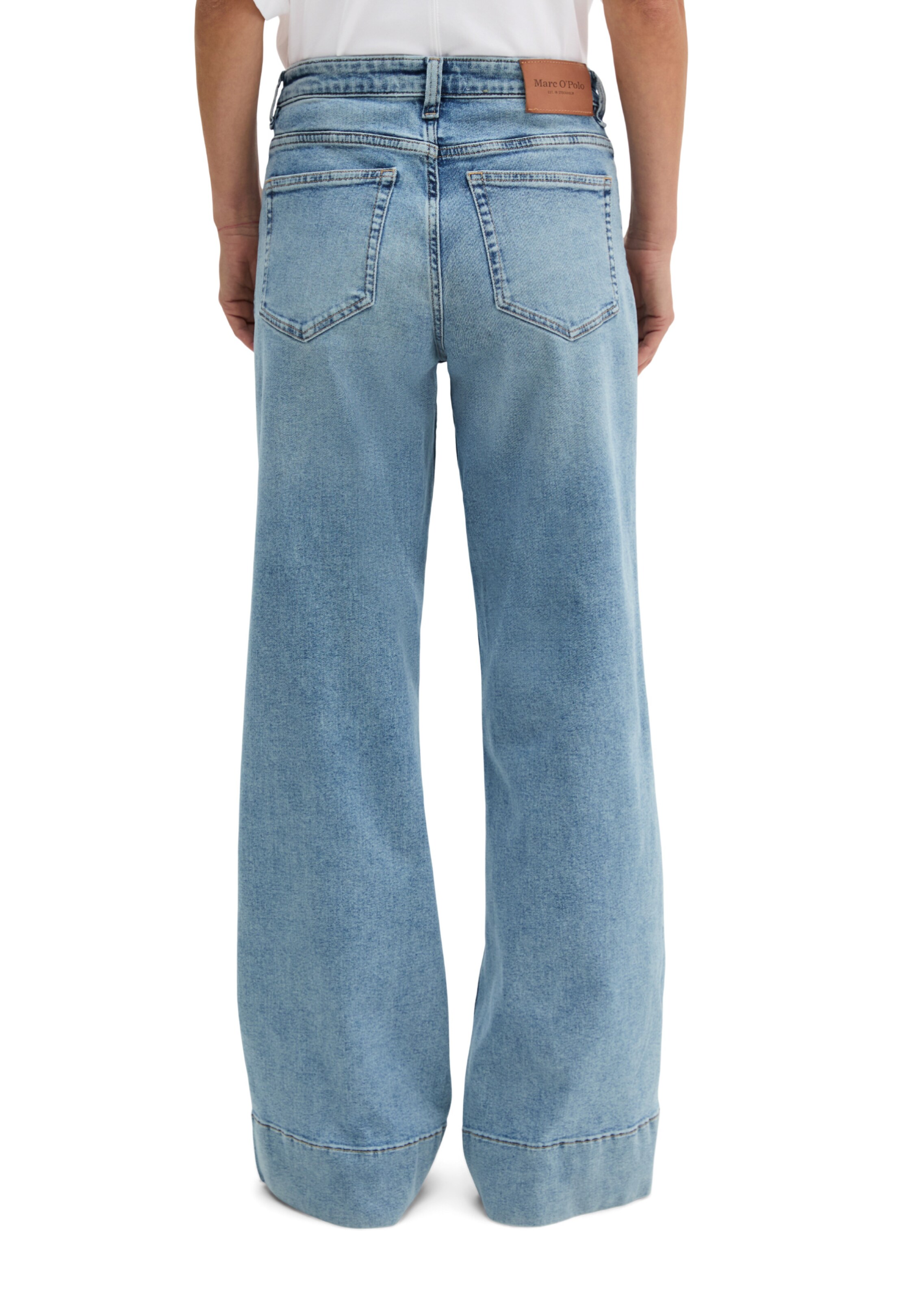 Marc O'Polo Wide leg Jeans 'Lania' in Blauw