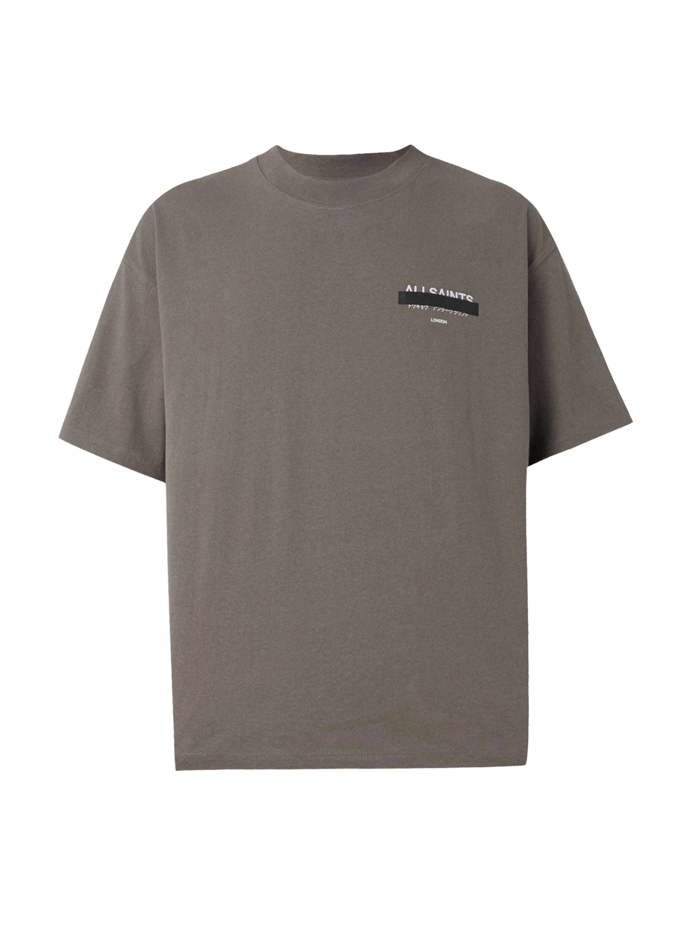 AllSaints Μπλουζάκι 'REDACT' σε γκρι: μπροστά