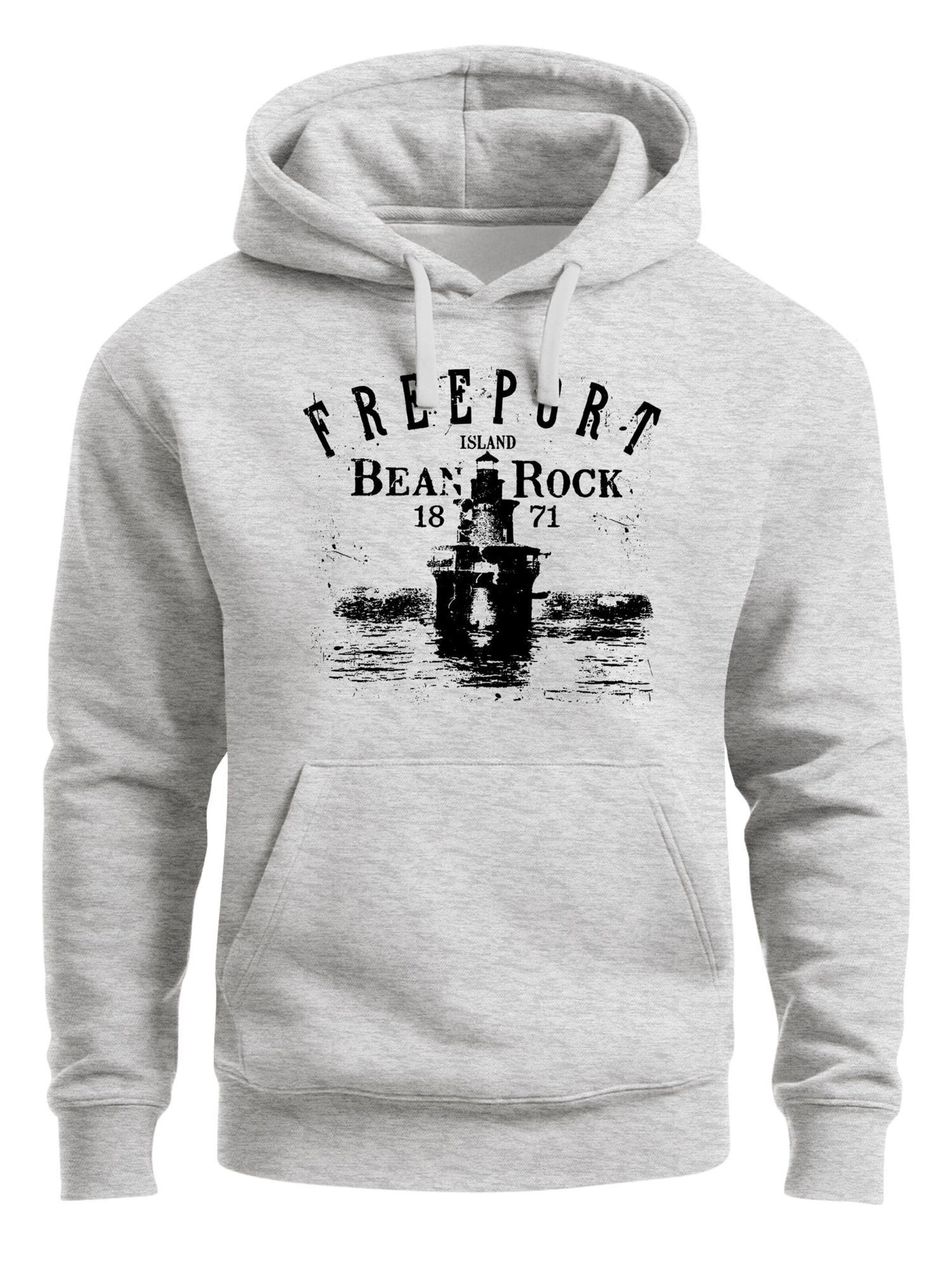 Neverless Sweatshirt 'Vintage Leuchtturm' in Grey: front
