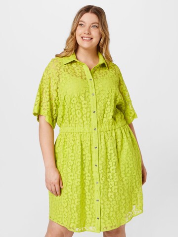Michael Kors Plus Shirt Dress in Green: front