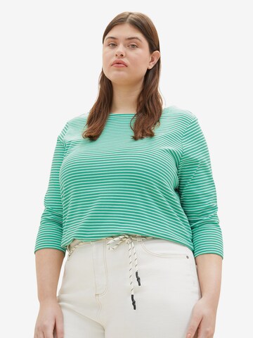 Tom Tailor Women + Μπλουζάκι σε πράσινο: μπροστά
